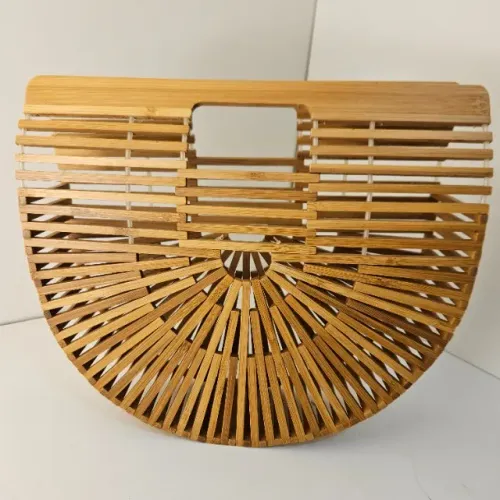 Bolsa Miuco De Bambu Feita À Mão Artesanal