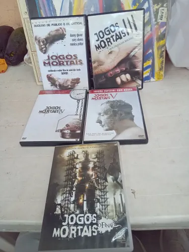 5 DVDs filmes Jogos Mortais 1 3 4 5 e O Fim