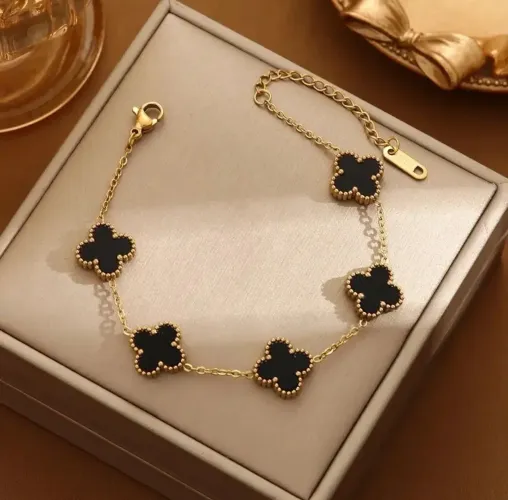 Pulseira Van Cleef Alhambra Prata Trevo Virgínia Bracelete Vini Jr Neymar Ney Ouro Preto