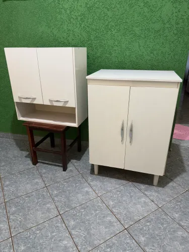 Conjunto armário aéreo + balcão de cozinha - novos - sem nenhum defeito