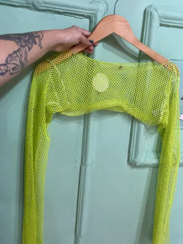 Cropped tela neon