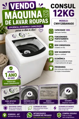 Vendo maquina de lavar 12kg