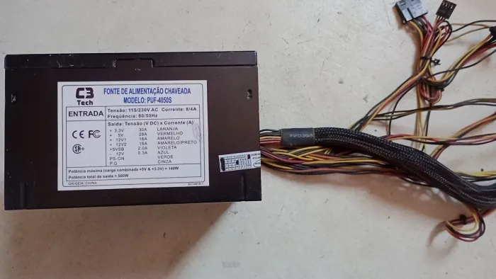 Fonte de alimentação 500w para computador