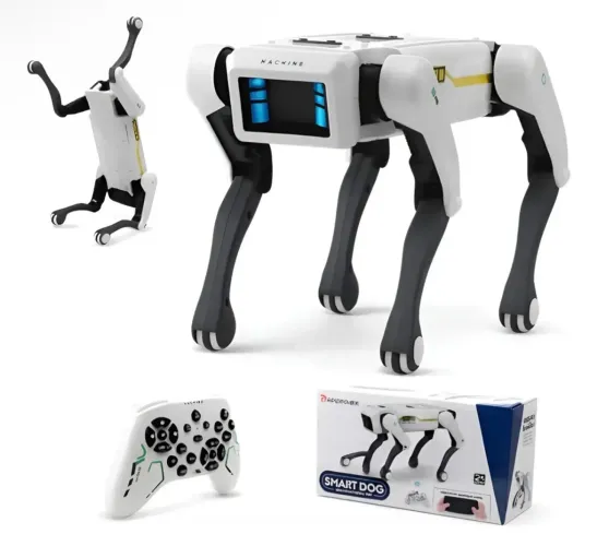 Cachorro Robô Inteligente Controle Remoto Interativo Cor Br Robô Cão Branco