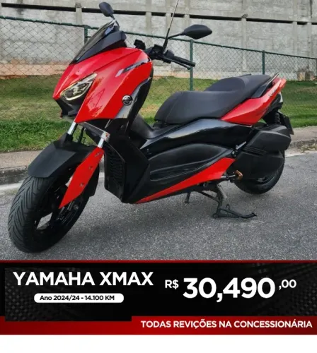Yamaha Xmax 250 ABS 2024 Vermelha - Todas Revisões na Concessionária