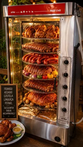 Vendo Assadeira Multigrill Rotativa 7 Bandejas - Excelente Oportunidade