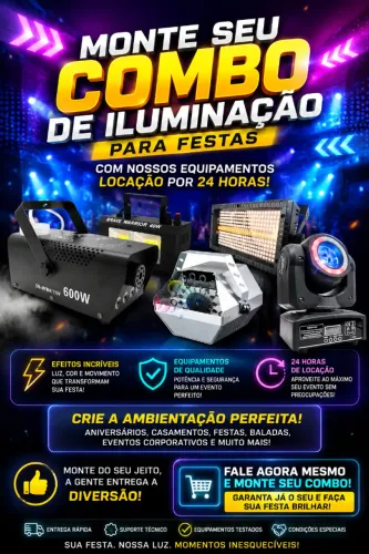 Kit iluminação para festas - Jogo de Luz