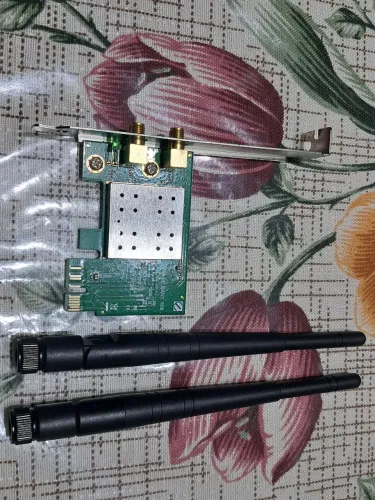 Placa de rede Wifi PCI express com duas antenas
