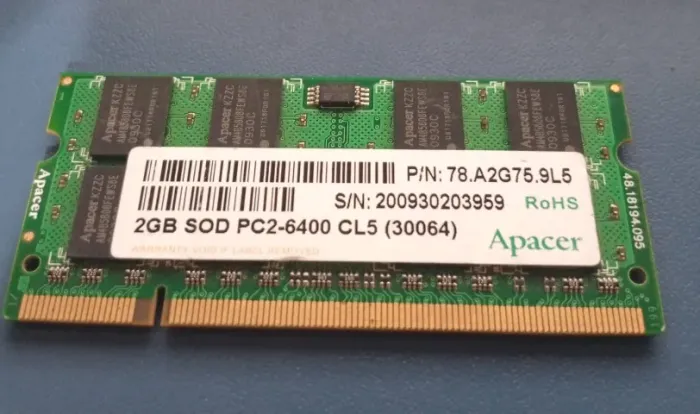 Memória para Notebook DDR2 800mhz, 2gb