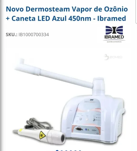 Vapor de ozonio com led.azul