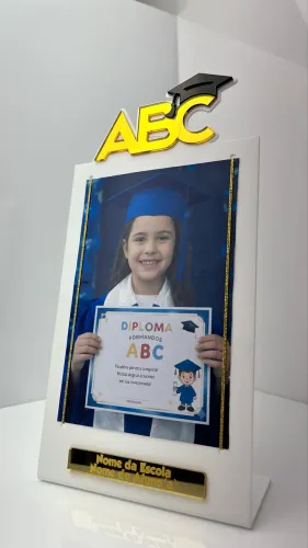 Porta-Retrato em Acrílico Formatura ABC Personalizado 10x15