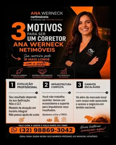 Vaga para trabalhar com corretagem imobiliária - regime de comissionamento.