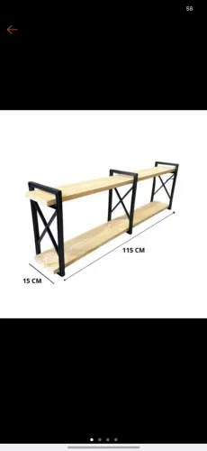 Prateleira em estilo industrial 115 cm x 14 cm