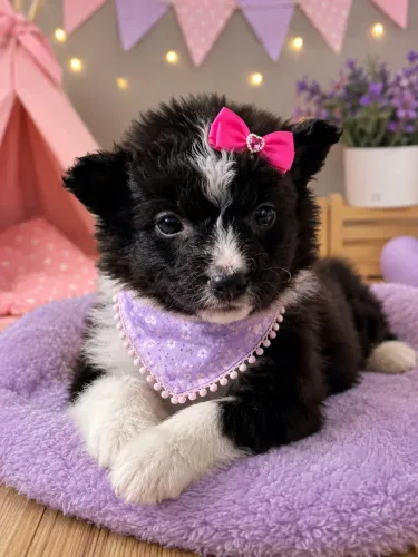 Filhote impecável de border collie fêmea 