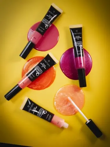 Box fechado gloss labial 4 tons com 24