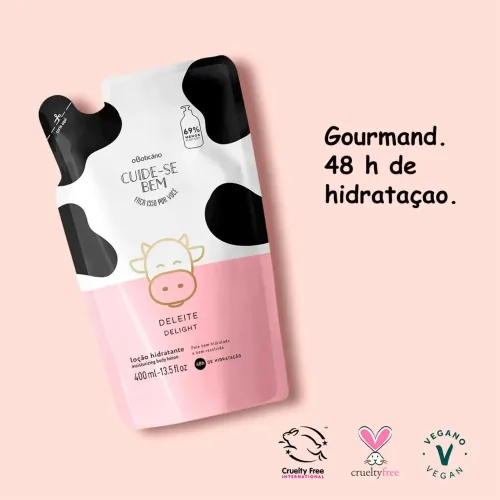 Refil Deleite Loção Hidr 350ml O Boticario Nova Embalagem