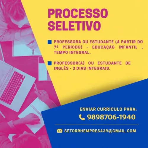 PROFESSOR (a) INGLÊS; professora educação infantil 