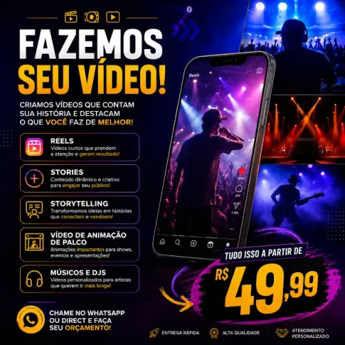 Vídeos R$49,99 -  Instagram,Facebook e WhatsApp