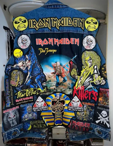 Iron Maiden - colete com patchs