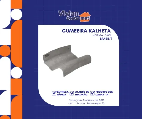 Cumeeira Kalheta normal 8mm Brasilit