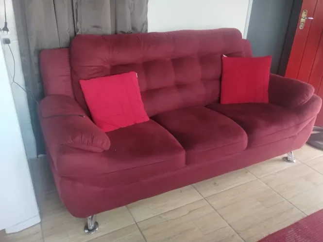 CONJUNTO SOFÁ VERMELHO