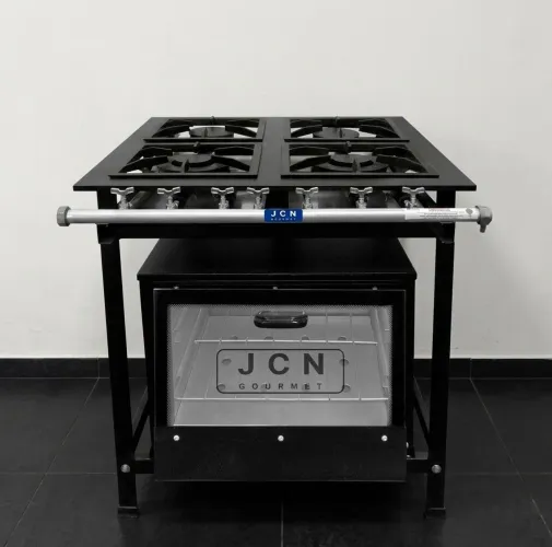 Fogão Industrial Novo 4 Bocas com Forno - Baixa Pressão, Marca JCN