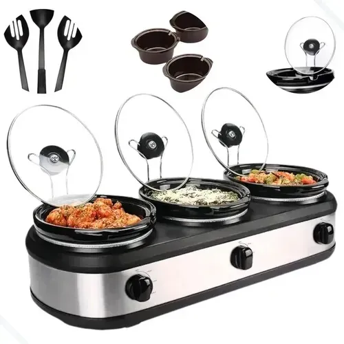Rechaud Elétrico Triplo Buffet 