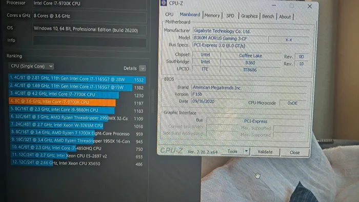 Intel i7 9700k