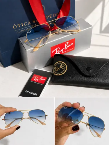 Ray-Ban Aviator Gradient RB3025 ORIGINAL E NOVO