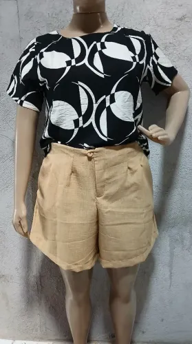 Short  de Alfaiataria  crepe duna