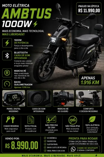 Moto elétrica autopropelido 