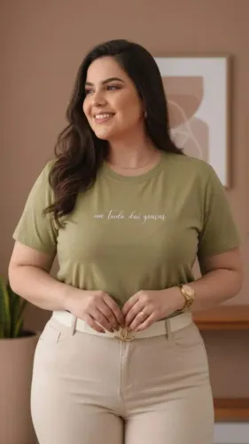 Plus Size camiseta feminina 