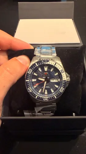 Relógio automático Orient Diver vidro safira