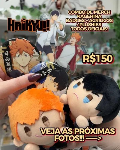 COMBO DE MERCH HAIKYUU!! HINATA E KAGEYAMA OFICIAIS!!