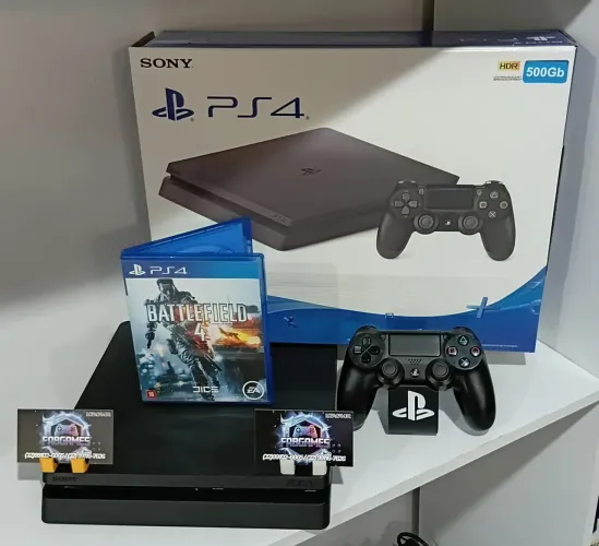 Playstation 4 SLIM 500GB. Garantia 3 meses aqui na LOJA FABGAMES. Loja física