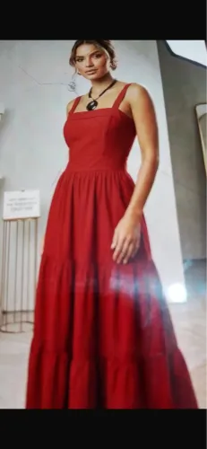 Vestido longo em viscolinho - escolha o modelo e a cor