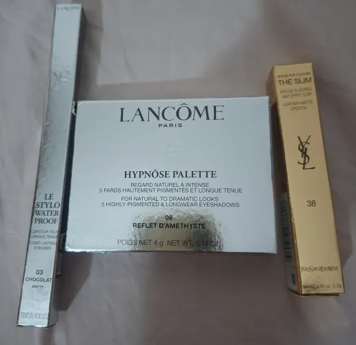 Kit Maquiagem Importada de Luxo: Lancôme + Yves Saint Laurent (YSL)