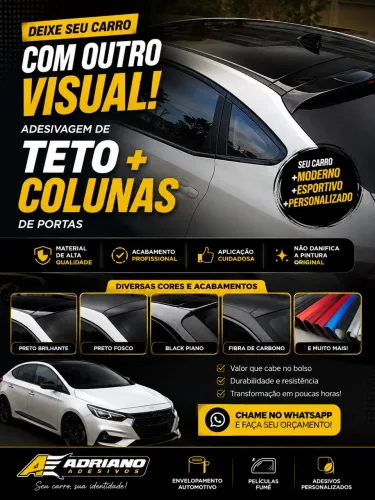 Adesivagem de teto e colunas