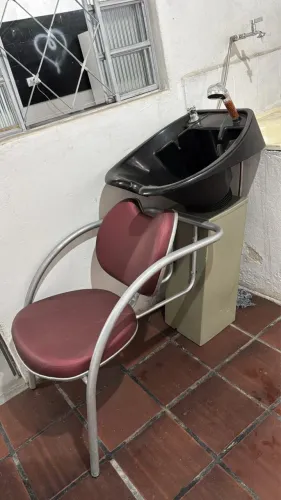 Lavatório de Cabelo Profissional - Cuba Reclinável e Ducha Inclusa