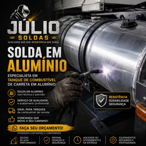 Serviço de solda Alumínio, ferro e Inox