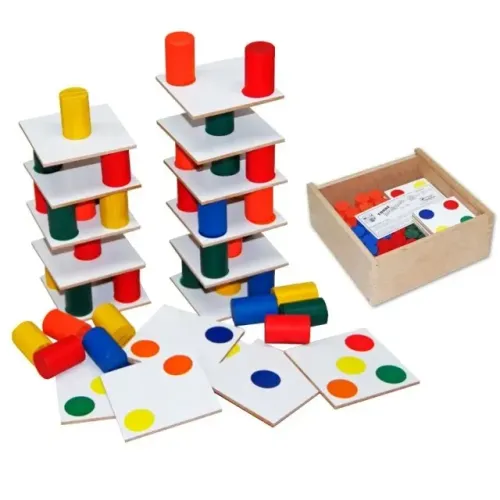 Brinquedo de madeira Torre Inteligente completo