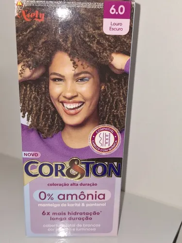 Tintura sem amônia  Cor& Ton 6.0, louro escuro, validade03/28