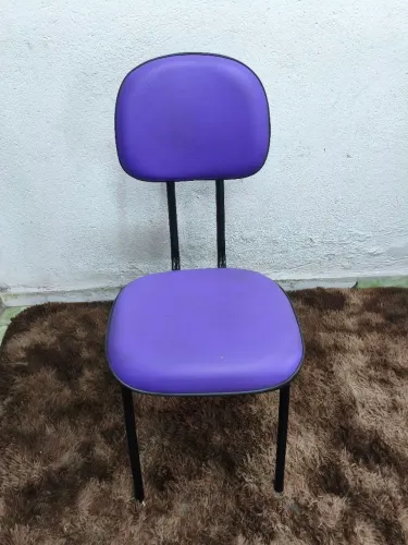 Cadeira fixa Secretaria - Roxa