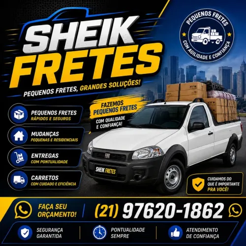 Pequenos fretes, mudanças, carretos, transporte de motos elétricas e gasolina, etc?