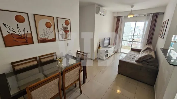 Apartamento 2 dormitórios mobiliado para locação no Acqua Play em Santos/SP