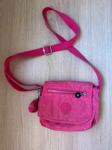 bolsa de ombro kipling rosa 