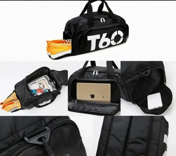 Mochila T60 Esportiva para Academia Reforçada Espaçosa e Impermeável 1