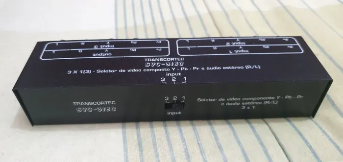 Switch Cabo Vídeo Componente 3 portas