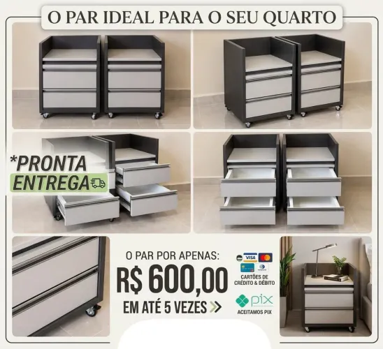 Casal de Criado Mudo a PRONTA ENTREGA