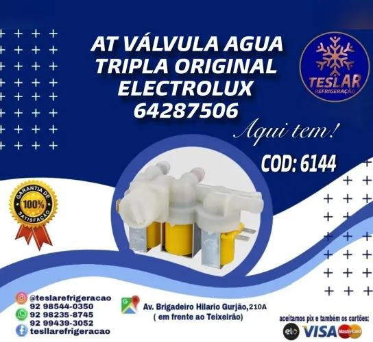 AT Válvula Água Tripla Original Electrolux